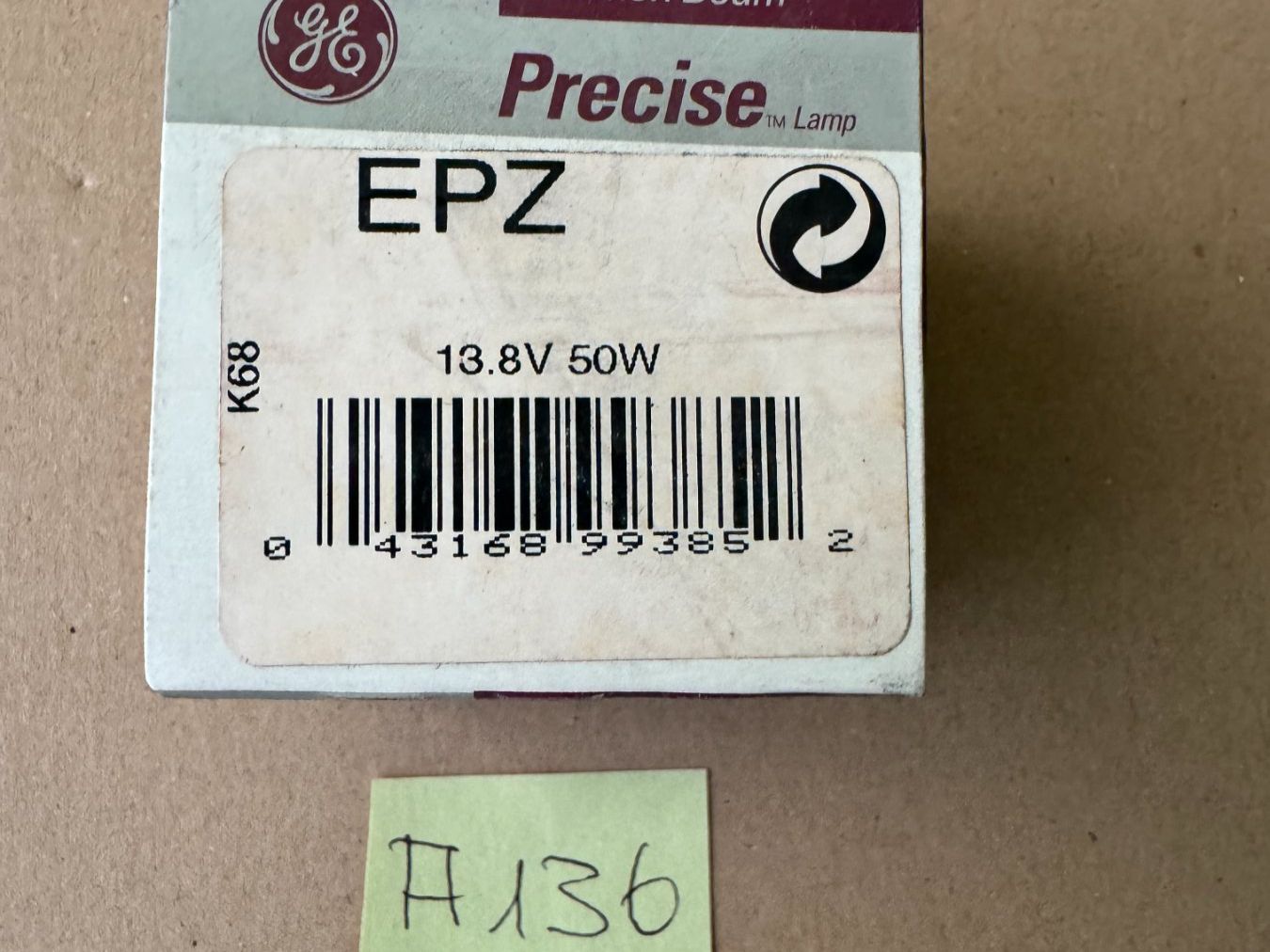 General Electric Lampes: GE Precise Lamp EPZ 13.8V 50W neu   A136 – Neuf avec emballage d'origine à Schötz par amore14