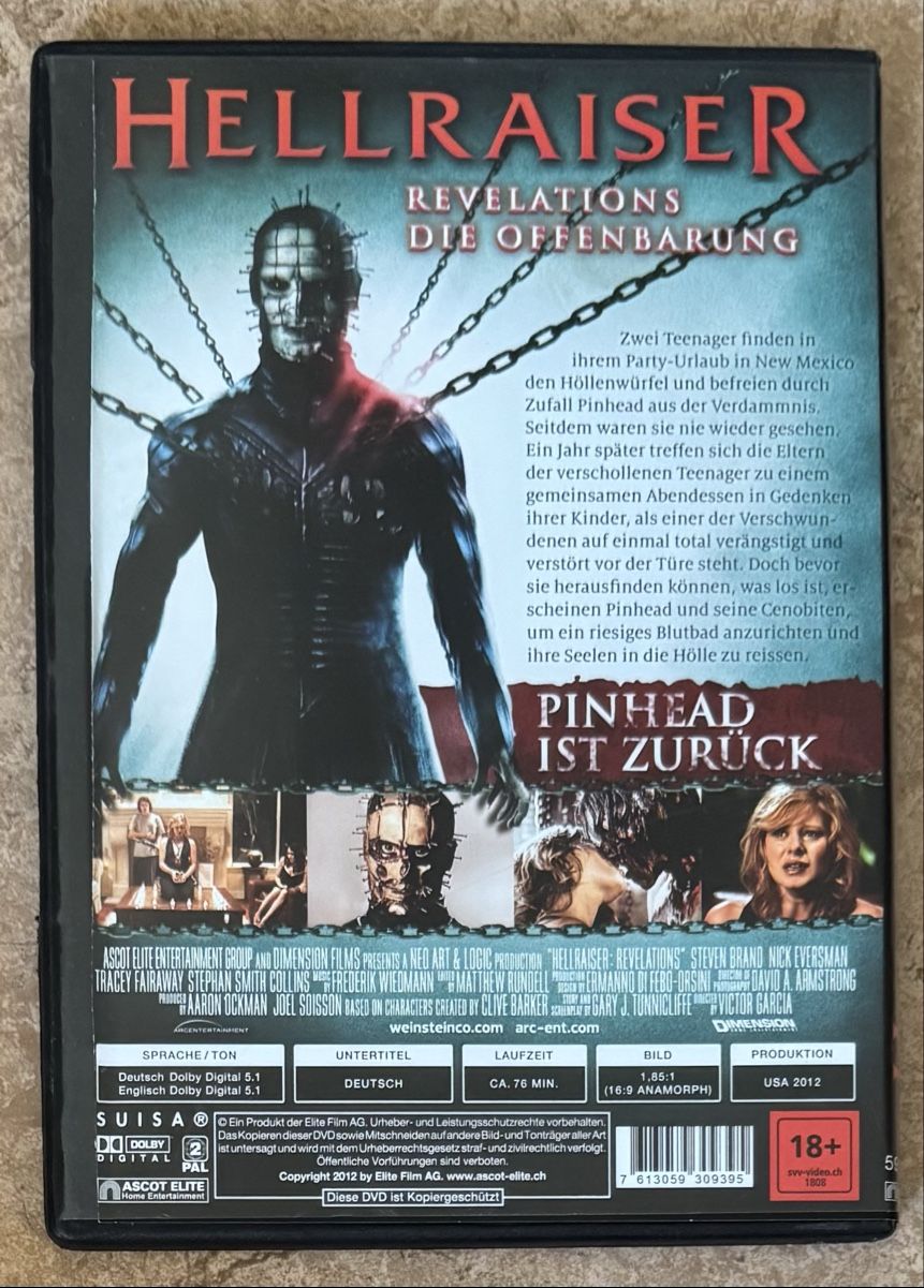 Alle DVDs: HELLRAISER – Neu (gemäss Beschreibung) aus Dietikon von AndreaSch01 1