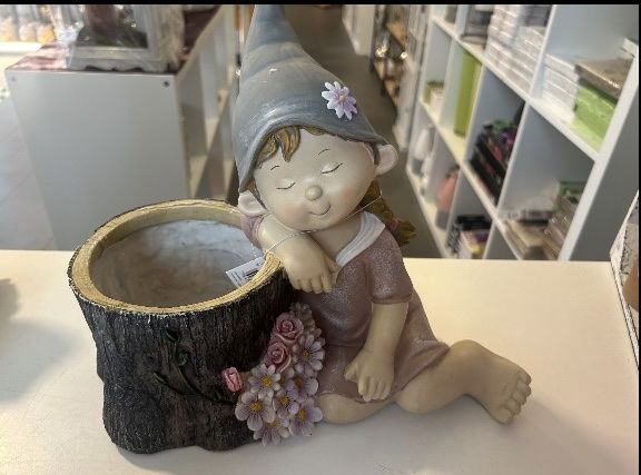 Statuette: Gartenzwerg Blumentopf – Nuovo e nell'imballaggio originale da Aarwangen venduto da to-hirschi 1