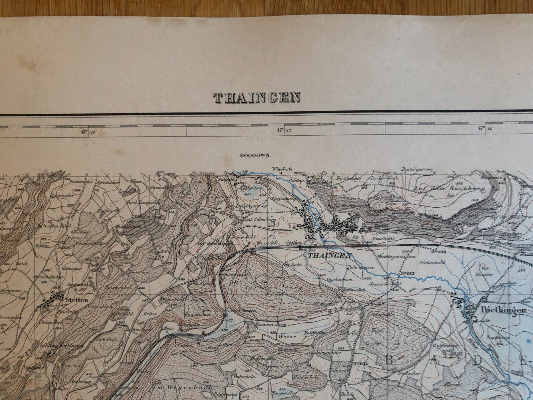Cartine & Atlanti: Siegfriedatlas Bl. 45: Thaingen 1885 – Usato da Zürich venduto da allp 2