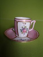 rosarote Sammeltasse BUCHAU KARLSBAD mit Rosen handbemalt