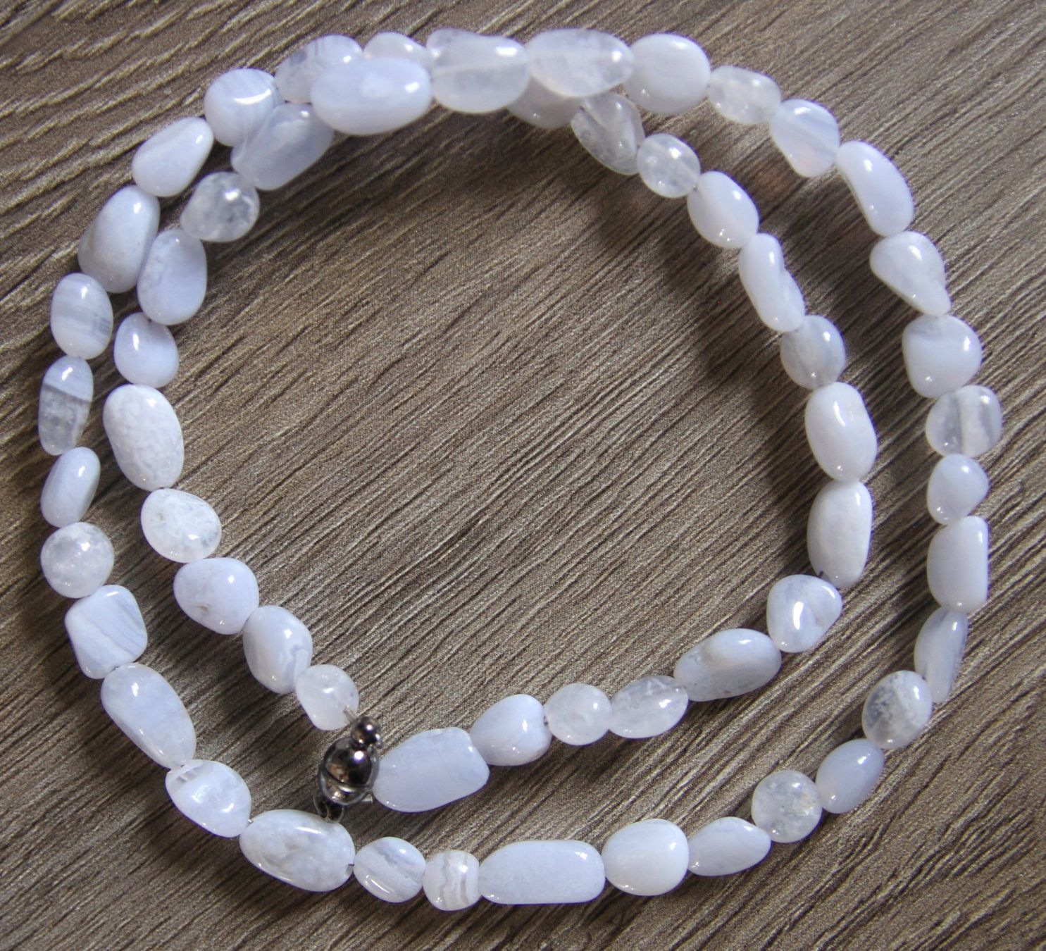 Catenine: NEU: Chalcedon Kette Collier Edelstein Chalcedonkette – Nuovo (secondo la descrizione) da Matten b. Interl venduto da EdelsteineInterlaken