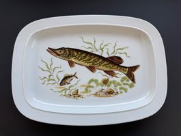 Anbietteller Platte  Keramik Langenthal Fischteller Deko
