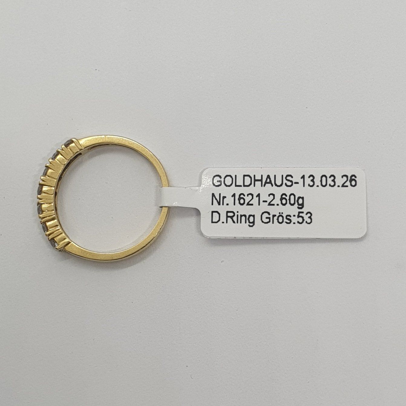 Anelli: Echt 18K Gold - 7xBrilliant Ring – Usato da Luzern venduto da Goldhaus-Luzern 4