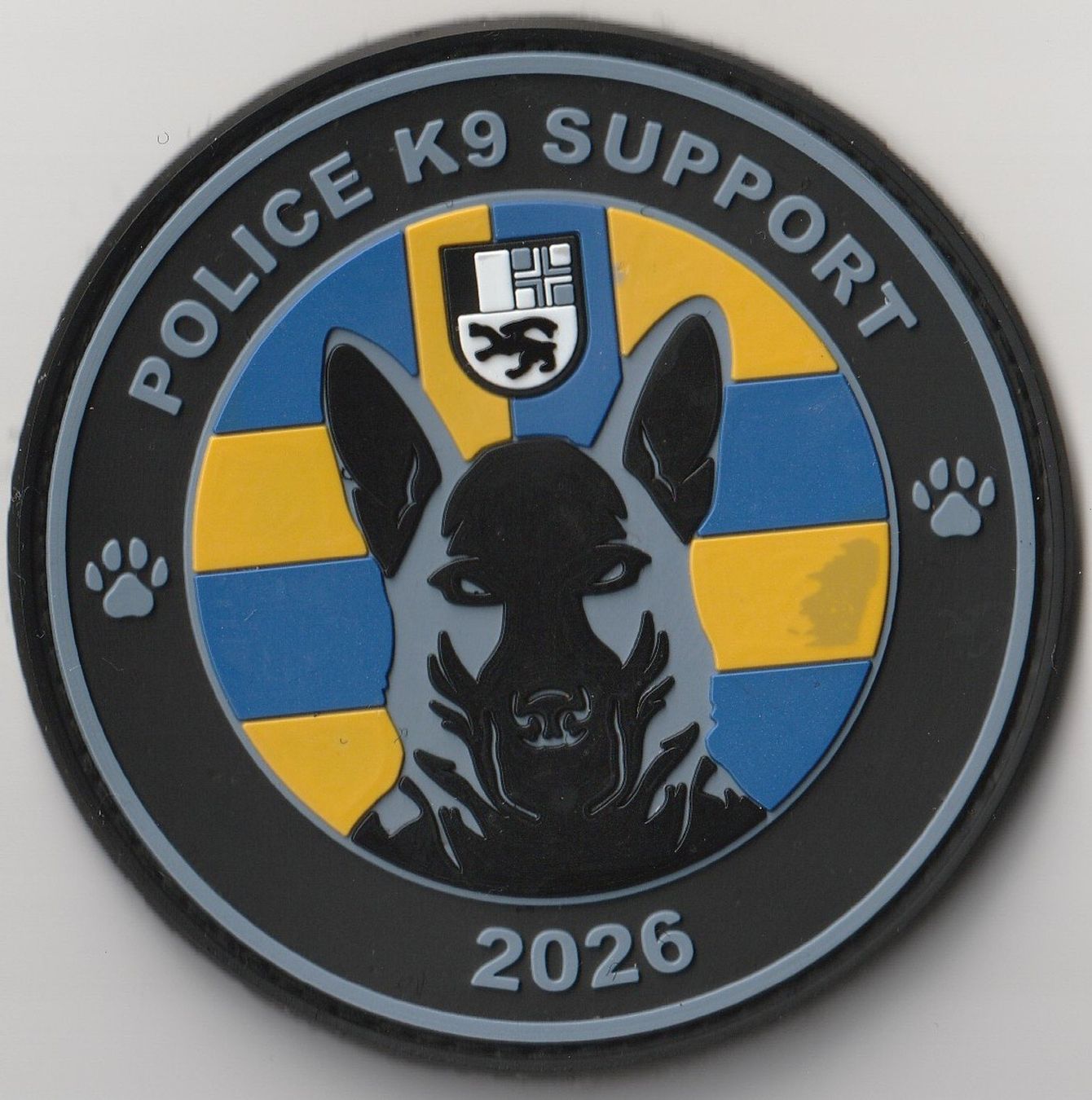 Swiss Placchette & Badge: Police K9 Support Coin 2026 mit Klett – Nuovo e nell'imballaggio originale da Emmenbrücke venduto da F.ingl-1947