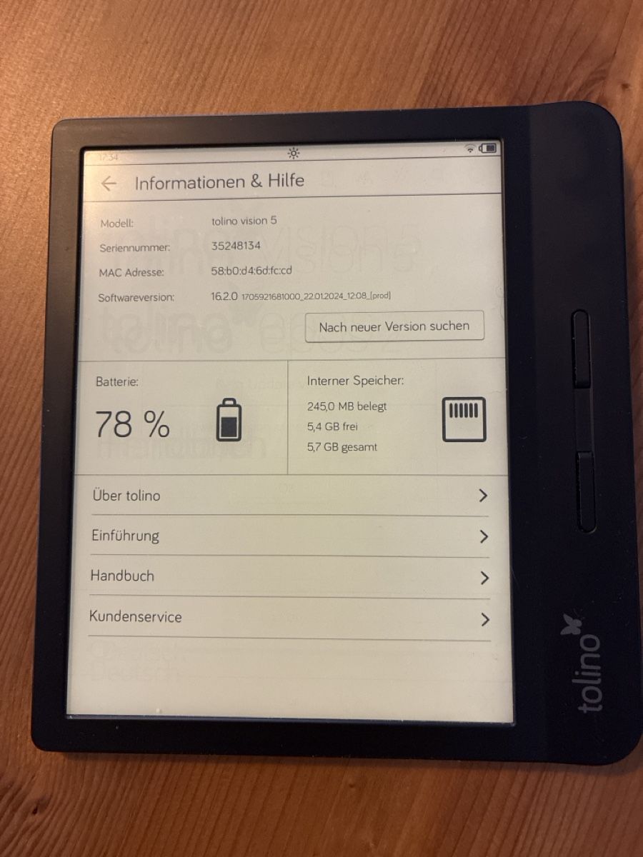 Tolino Tablettes PC: Tolino Vision 5  – D'occasion à Wolhusen par Tascha