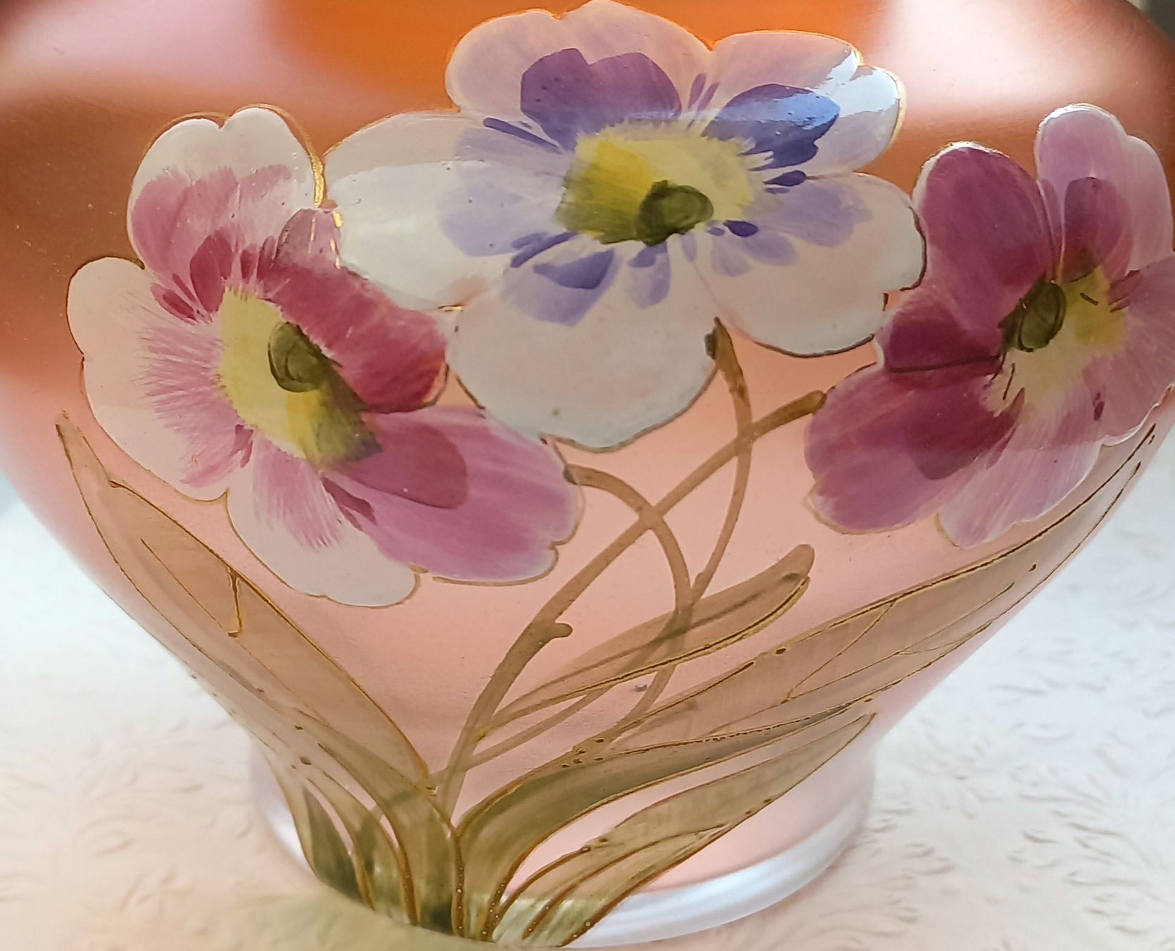 Vase & Récipients: Antike Glasvase mit Blumenmuster  – D'occasion à Buchs AG par Dzirul 2