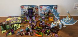 Schönes Lot Lego Elves mit Schloss und weissem Drachen
