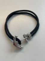 Armband Anker Motiv schwarz geflochten