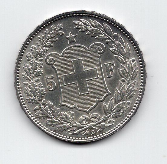 Tutti le monete: (2310) CH, 5 Franken, 1909, top stgl – Usato da Rüthi (Rheintal) venduto da erdnuessli1