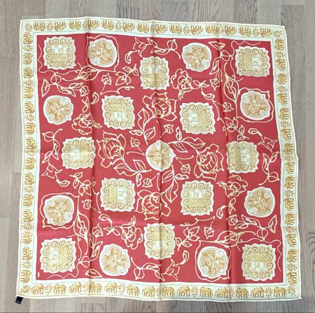 Jim Thomson Seidentuch, Vintage, rot/gold, neuwertig 80x80cm