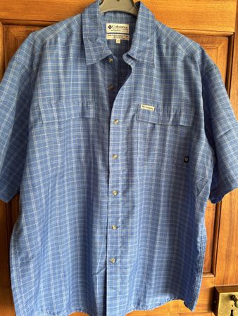 Columbia Herren Hemd XL, blau kariert