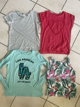 4 C&A T-Shirts Gr. 158/164 Mädchen Sommer Top Zustand!