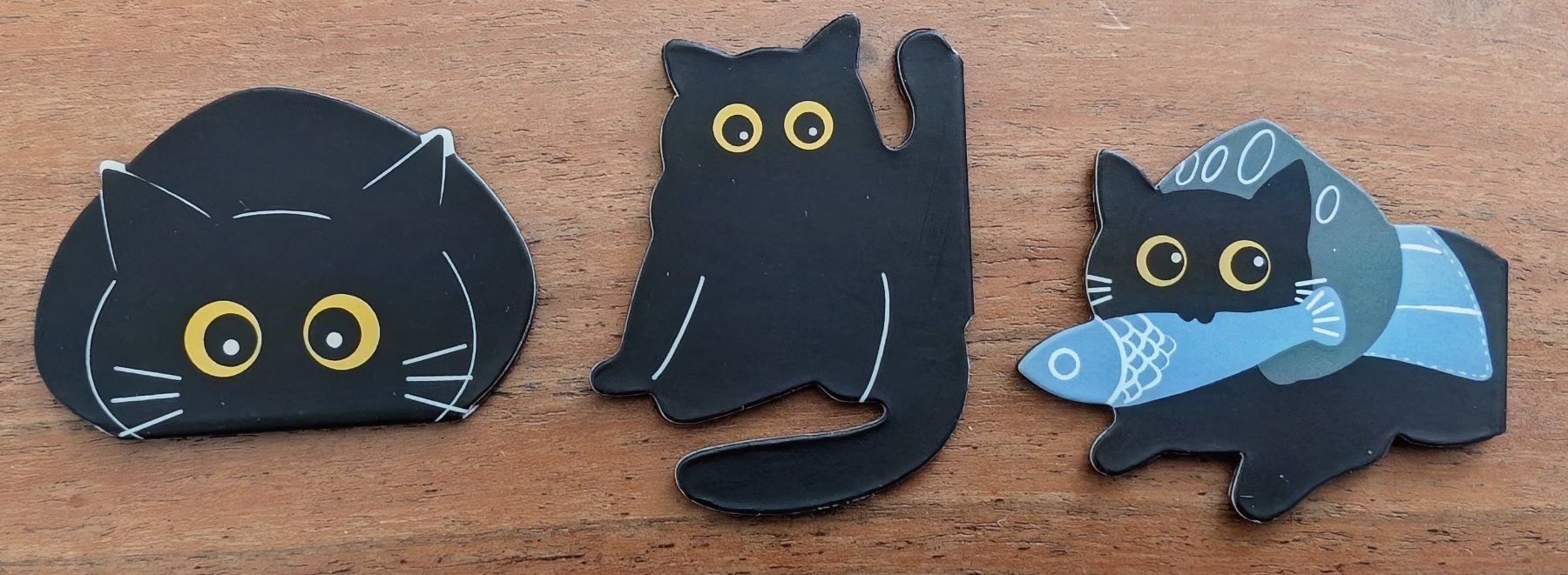 Sonstiges zum Sammeln & Seltenes: neu: 3x Cats Katzen Magnet-Buchzeichen – Neu (gemäss Beschreibung) aus Zürich von Milk-and-Chicken