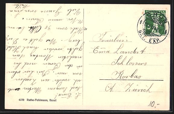 Cartoline postali: AK Chur, Ortsansicht mit Pizokel, 1914 – Usato da Berlin venduto da bartko-reher 1