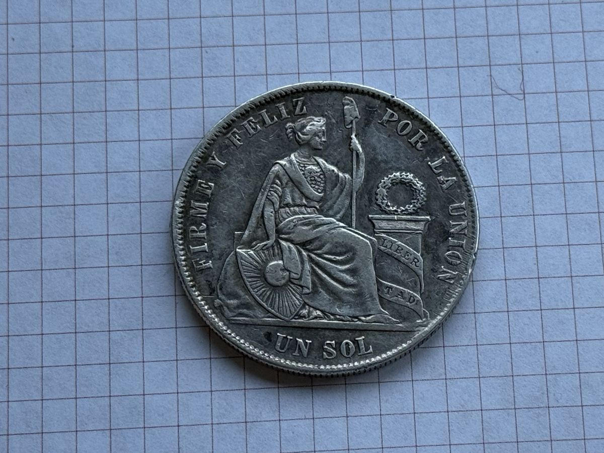 Toutes les monnaies: Peru 1 Sol 1869  – D'occasion à Zürich par daki81