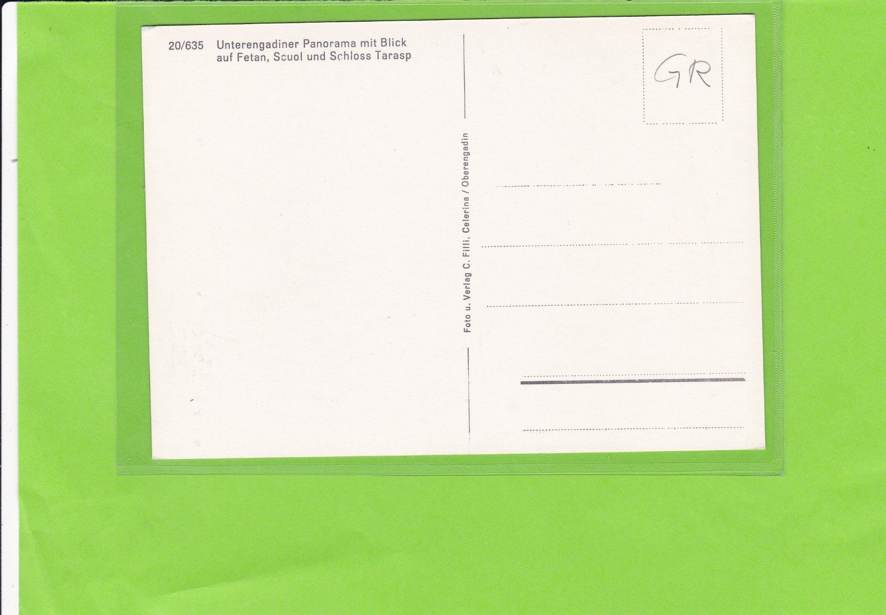 Cartoline postali: Unterengadiner Panorama – Usato da St. Peterzell venduto da neckertal 1