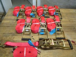 8 Stk. Spanngurten 5000kg 10m  Langhebel