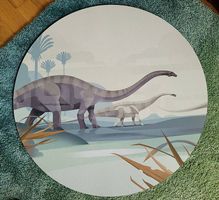 Grosses Dino-Bild, rund, 70cm, Alu-Dibond