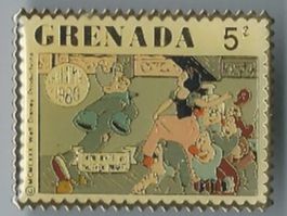 Grenada Briefmarke Schneewittchen Pin