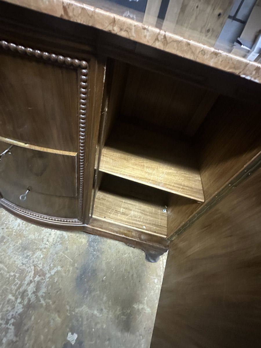 Commodes: Kommode mit Marmorplatte dunkel Holz mit Schubladen – D'occasion à Zürich par mywave 5