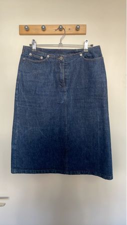Max&Co -Jupe en jean bleu foncé, taille 38, idéale pour l'é
