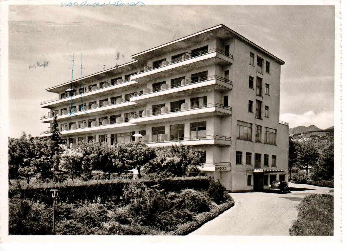 Cartoline postali: Kurhaus Sanrocco Lugano 1954 – Usato da Wolhusen venduto da Curver9