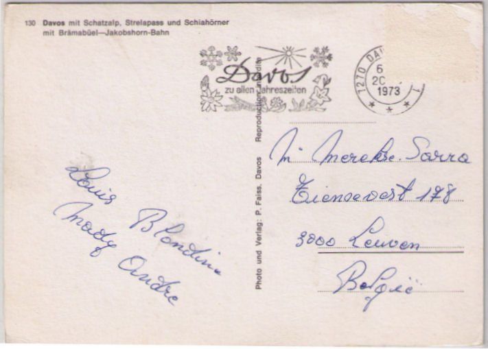 Cartoline postali: Davos – Usato da Binningen venduto da Mountainrider 1