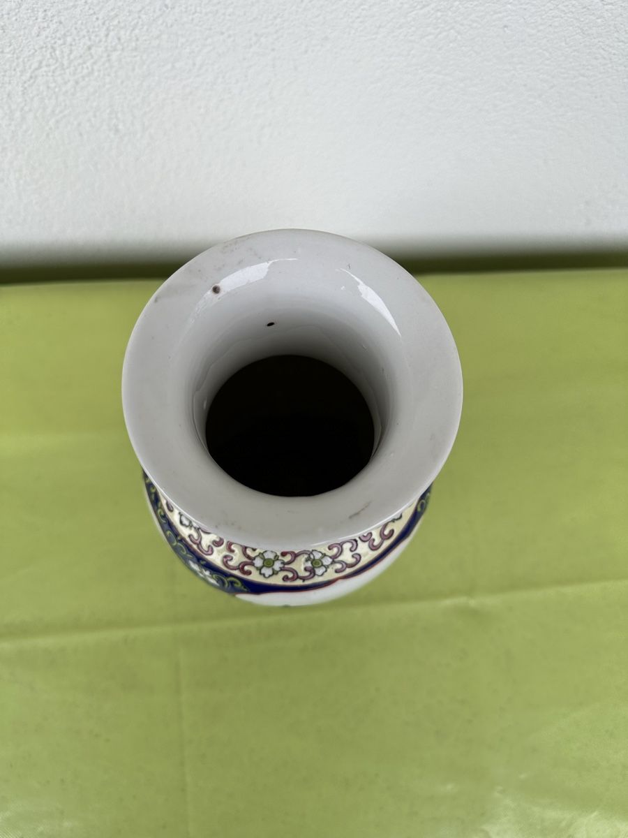 Vasen & Gefässe: Vase chinois peint à la main 33cm haut. – Gebraucht aus Lausanne von artnouveau04 5