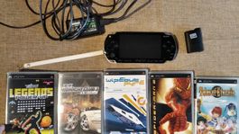 Console PSP, jeux et accessoires.