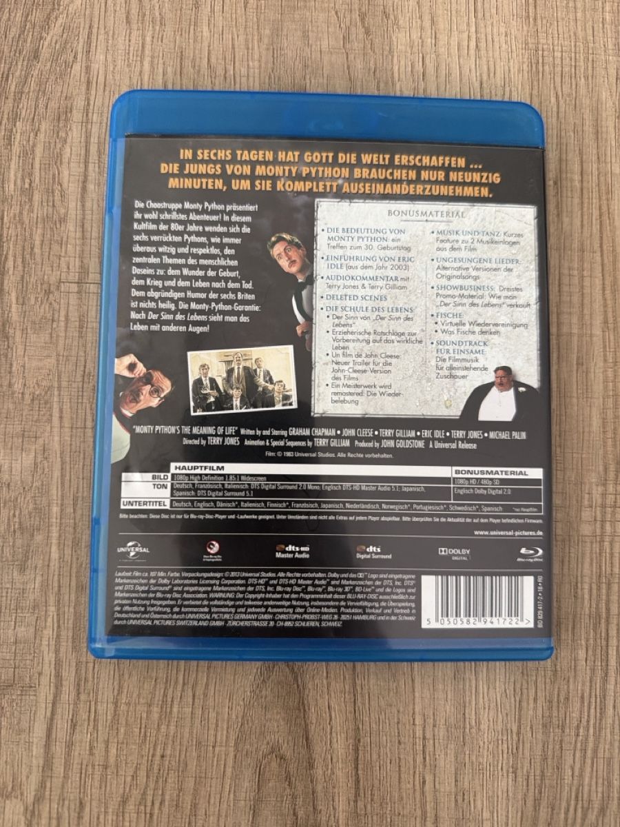 Alle DVDs: Monty Python - Der Sinn des Lebens (1983) BluRay – Gebraucht aus Hagendorn von masterchieff 1