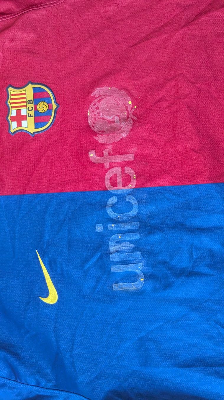FC Barcelona Canottiere & Pantaloni: FC Barcelona Heimtrikot 2009 Grösse XL – Usato da Zürich venduto da DebsBre 1