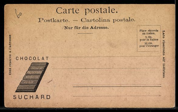 Cartoline postali: Colombier, Reklame Chocolat Suchard und  – Usato da Berlin venduto da bartko-reher 1
