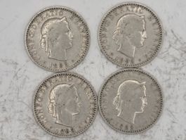 20 rappen 1893 Lot 4 Stück