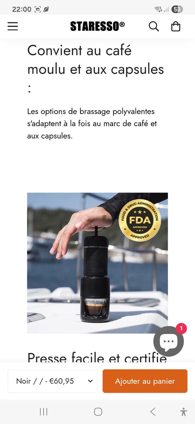 Macchine per caffè & Macchine per espresso: STARESSO Machine café expresso portable-Classic – Usato da Sierre venduto da ririgigi 6