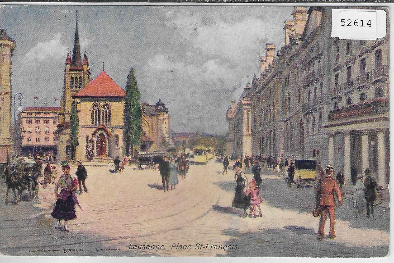 Cartoline postali: Lausanne - Place St. Francois – Usato da Ettingen venduto da Kartenplanet