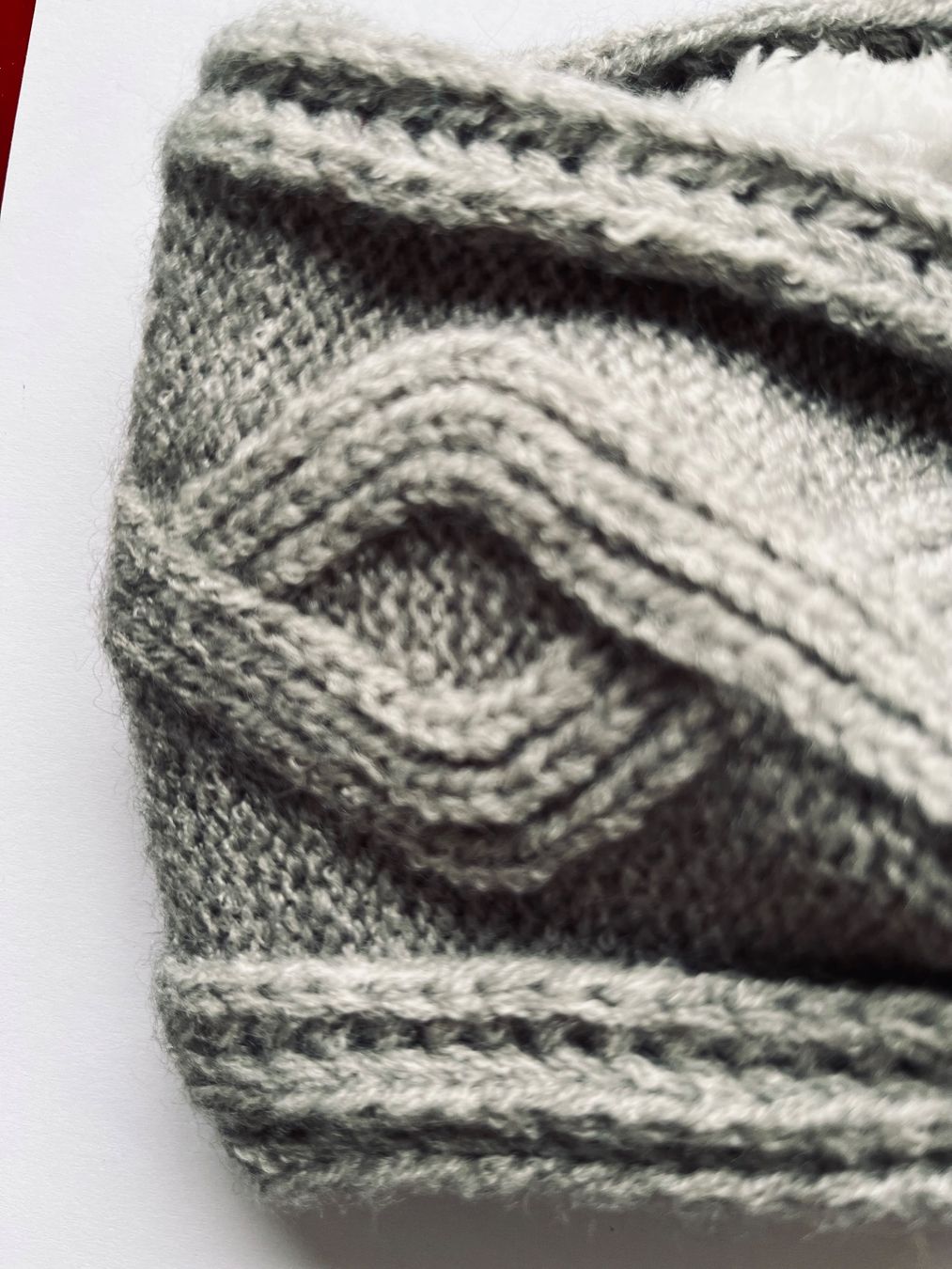 Copricapi, berretti & cappellini: breites Strick Stirnband, grau, Innenseite Teddyfleece – Nuovo e nell'imballaggio originale da Adliswil venduto da eri.40 1