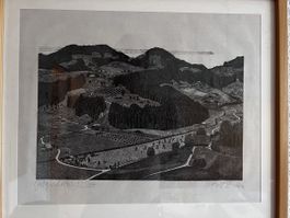 Emil Zbinden Holzschnitt "Guggisberg" 55/100