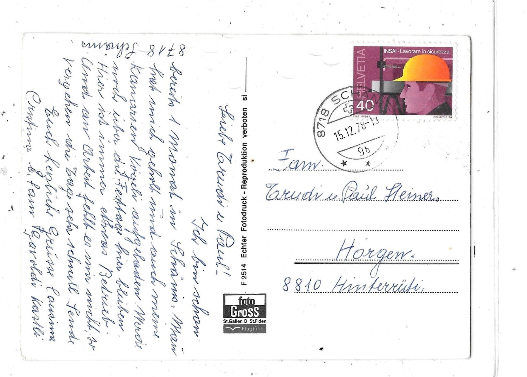 Cartoline postali: SG Schänis Flugaufnahme – Usato da Schocherswil venduto da Wilare 1