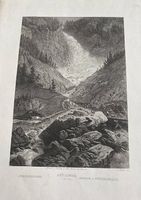 alter Stich von Stäubenbachfall, Unterschächen/Uri