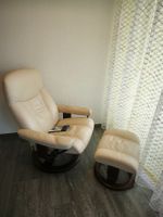 Stressless Relax Sessel mit Hocker Leder Creme