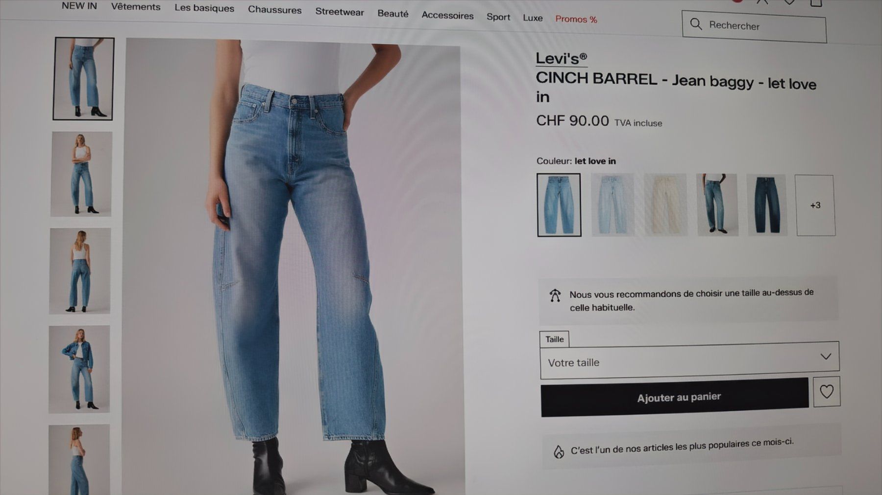 Levi's Jeans: LEVIS CINCH BARREL neuf taille 31 – Nuovo (secondo la descrizione) da Yverdon-les-Bains venduto da car_vz9j