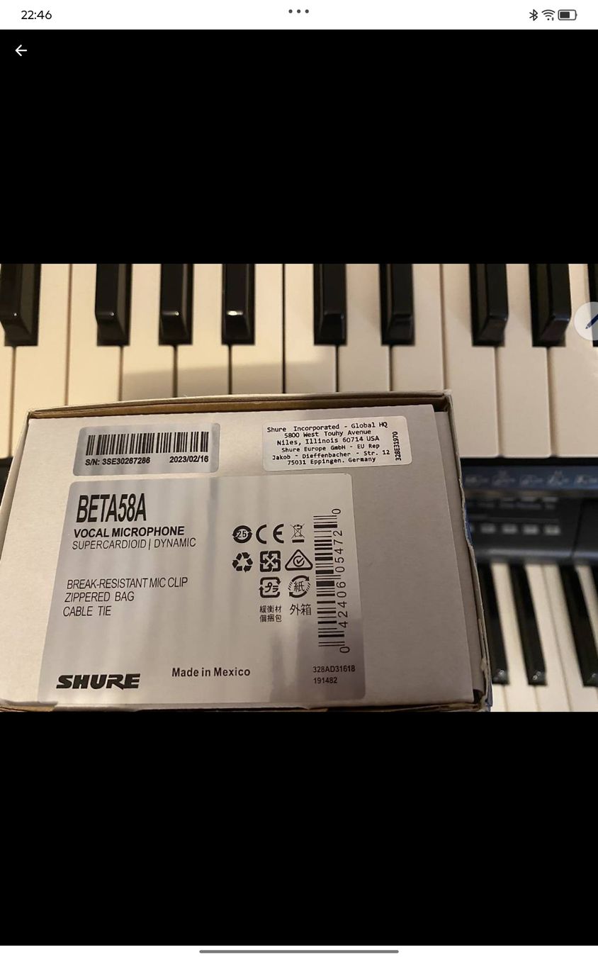 Shure Microfoni: Shure Beta 58A – Nuovo e nell'imballaggio originale da sulgen venduto da 270963 3