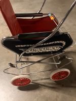 Kinderwagen rot Metall Spielzeug retro guter Zustand