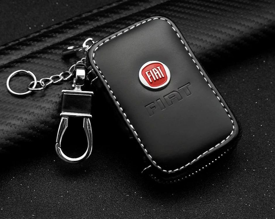 FIAT Schlüsselanhänger Cover, Schlüsseletui aus Leder für FIAT 500