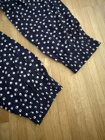 Gina Benotti Sommerhose Gr. 36/38, dunkelblau mit Punkten