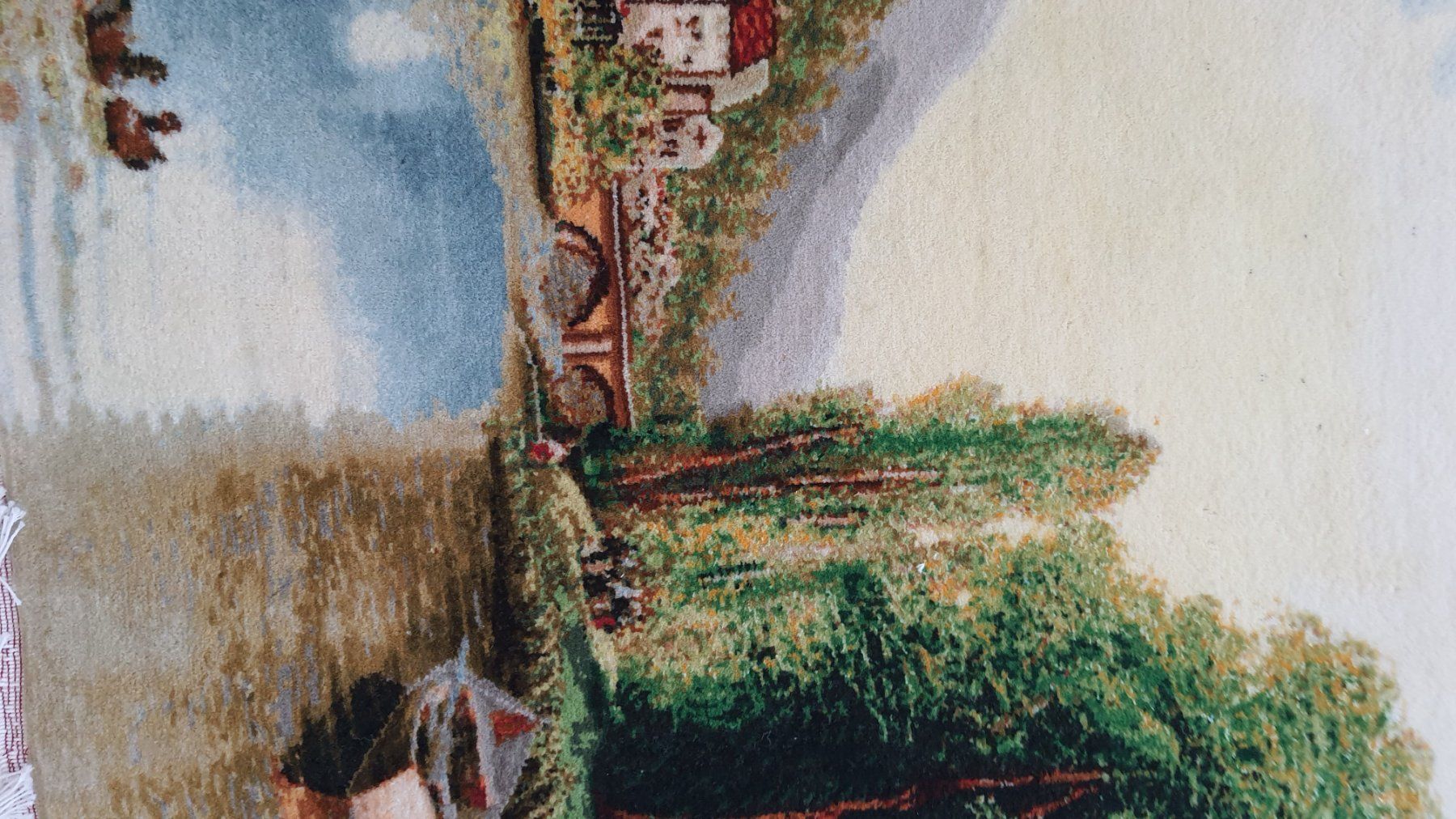 Tappeti: Wandteppich mit friedlicher Landschaft, Vintage Look – Usato da Luzern venduto da kar_nsm6 2