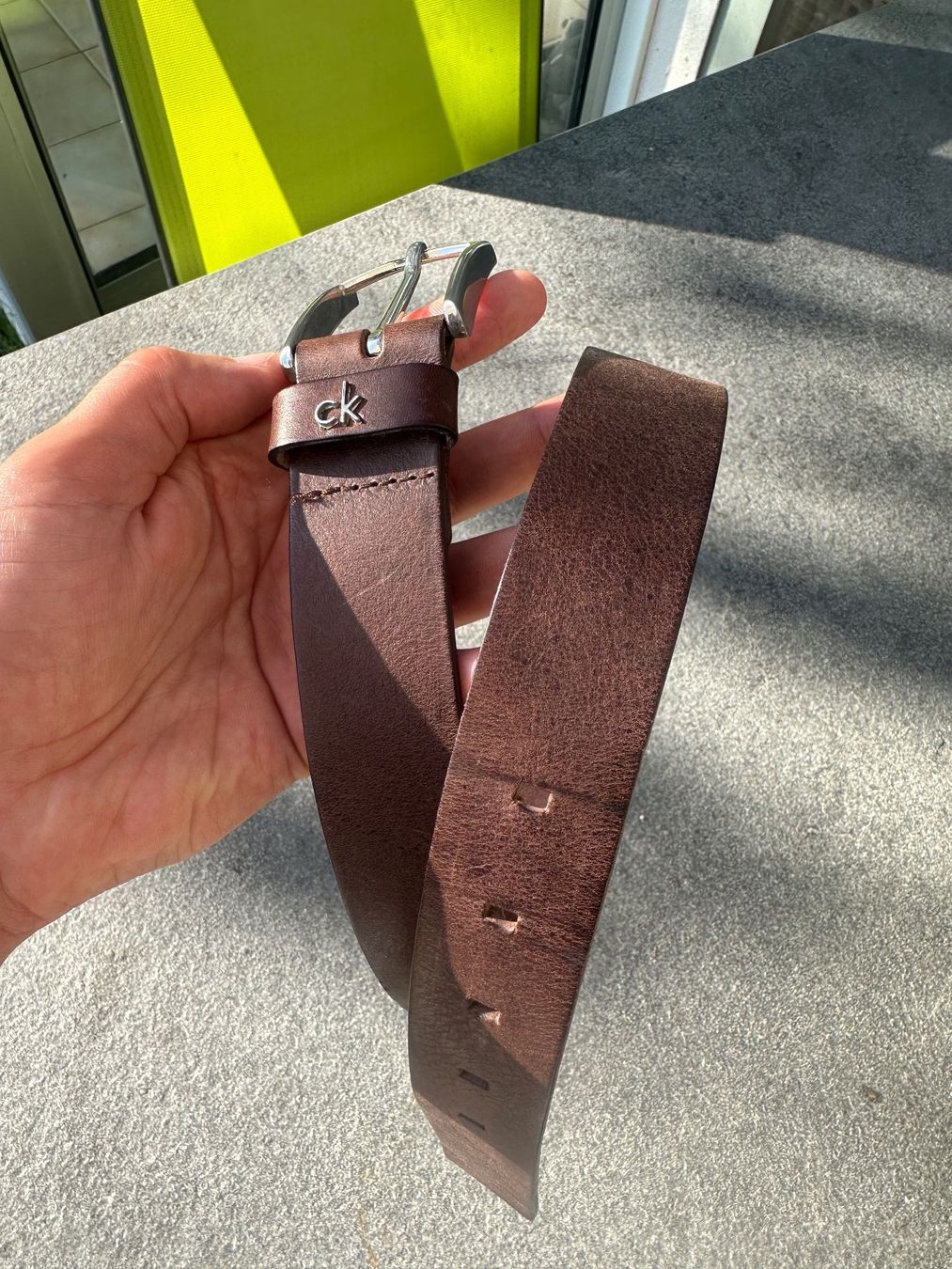 Calvin Klein Gürtel: Ceinture Calvin Klein brune 100cm – Gebraucht aus Villars-Burquin von Iliasso 1