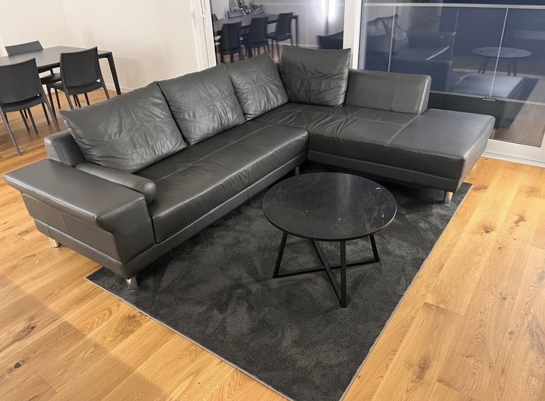 Sofas: Ecksofa rechts Leder anthrazit – Gebraucht aus Frasnacht von ma-at