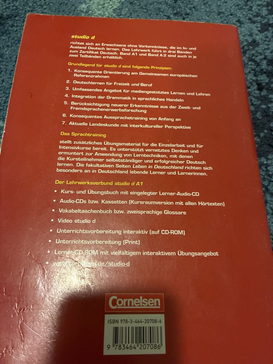Libri: A1 sprachtraining , cornelson. Nur abholung – Usato da Basel venduto da Pardesi84 1